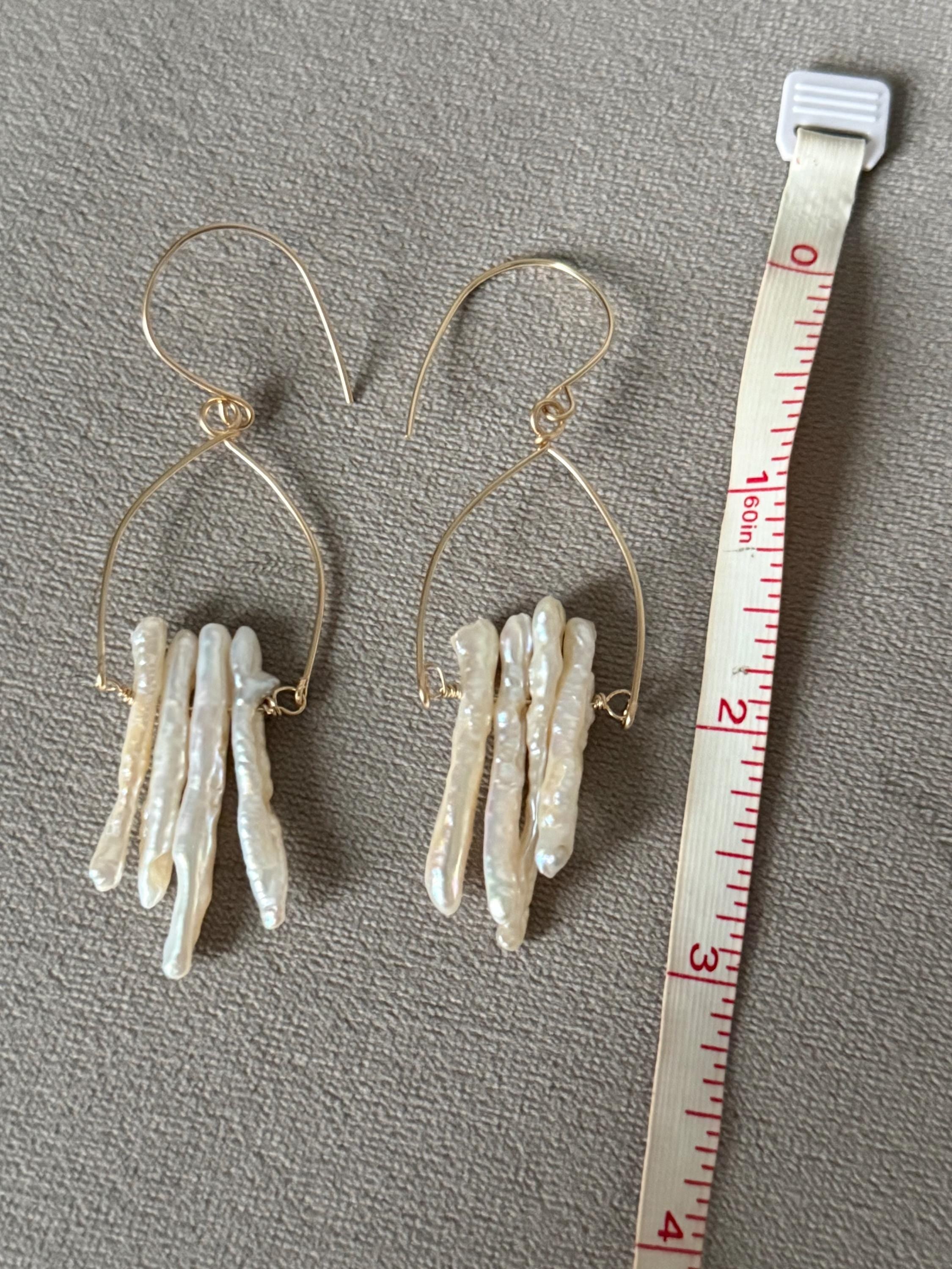 Tidal Luxe Keishi Fringe Earrings