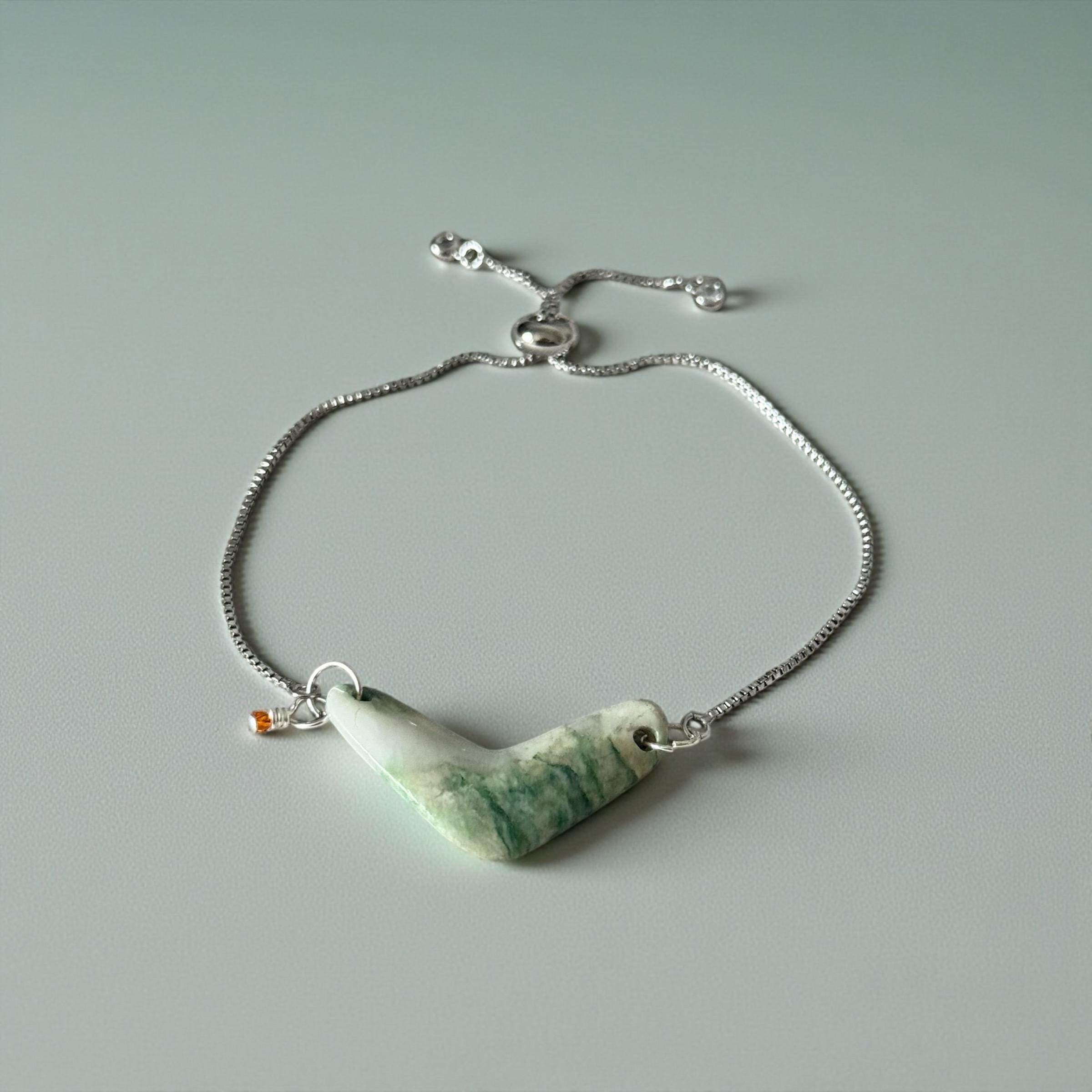 Arctic Jade Crest Slider Bolo Bracelet