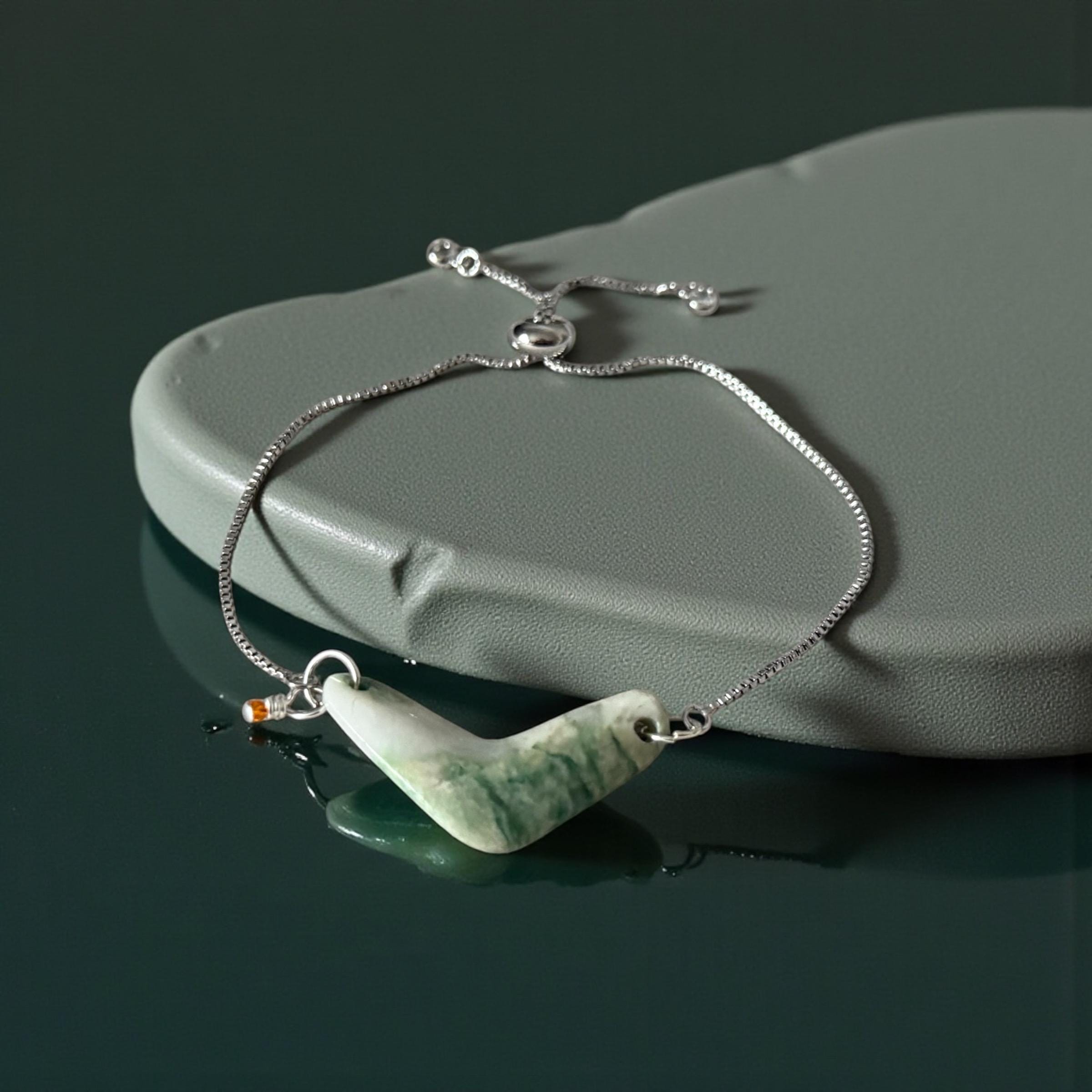 Arctic Jade Crest Slider Bolo Bracelet