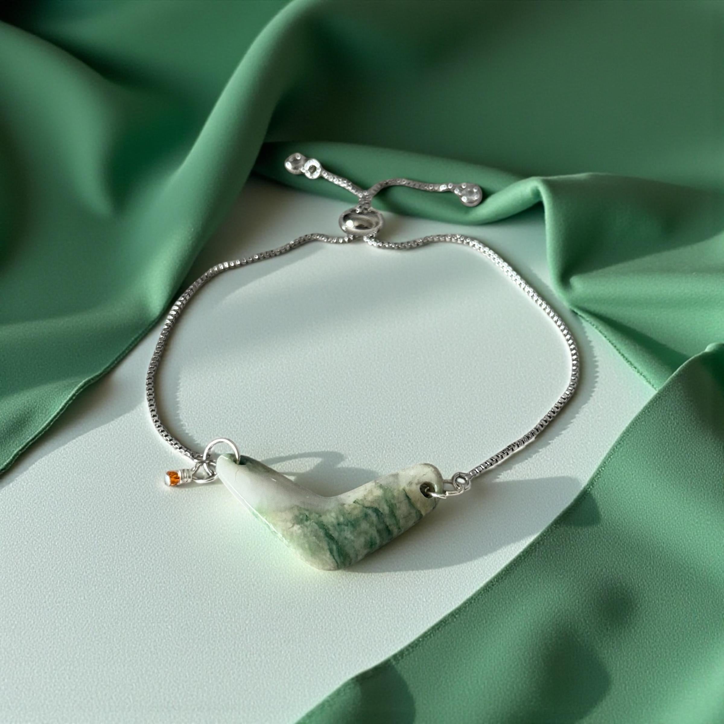 Arctic Jade Crest Slider Bolo Bracelet