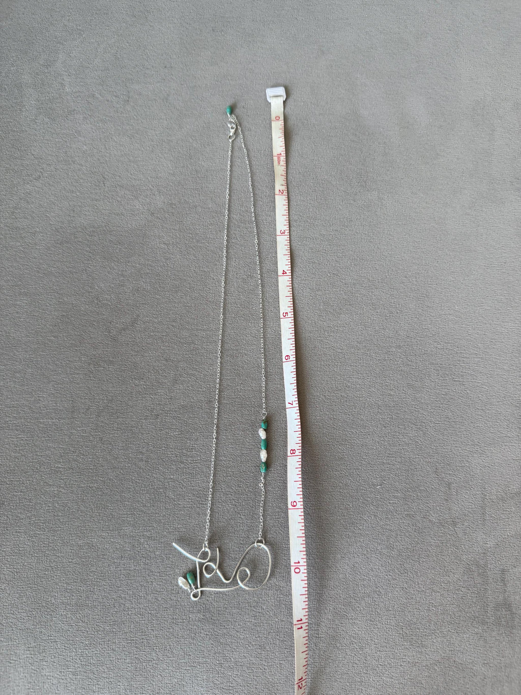 Love Sterling Silver Wire-Art Necklace