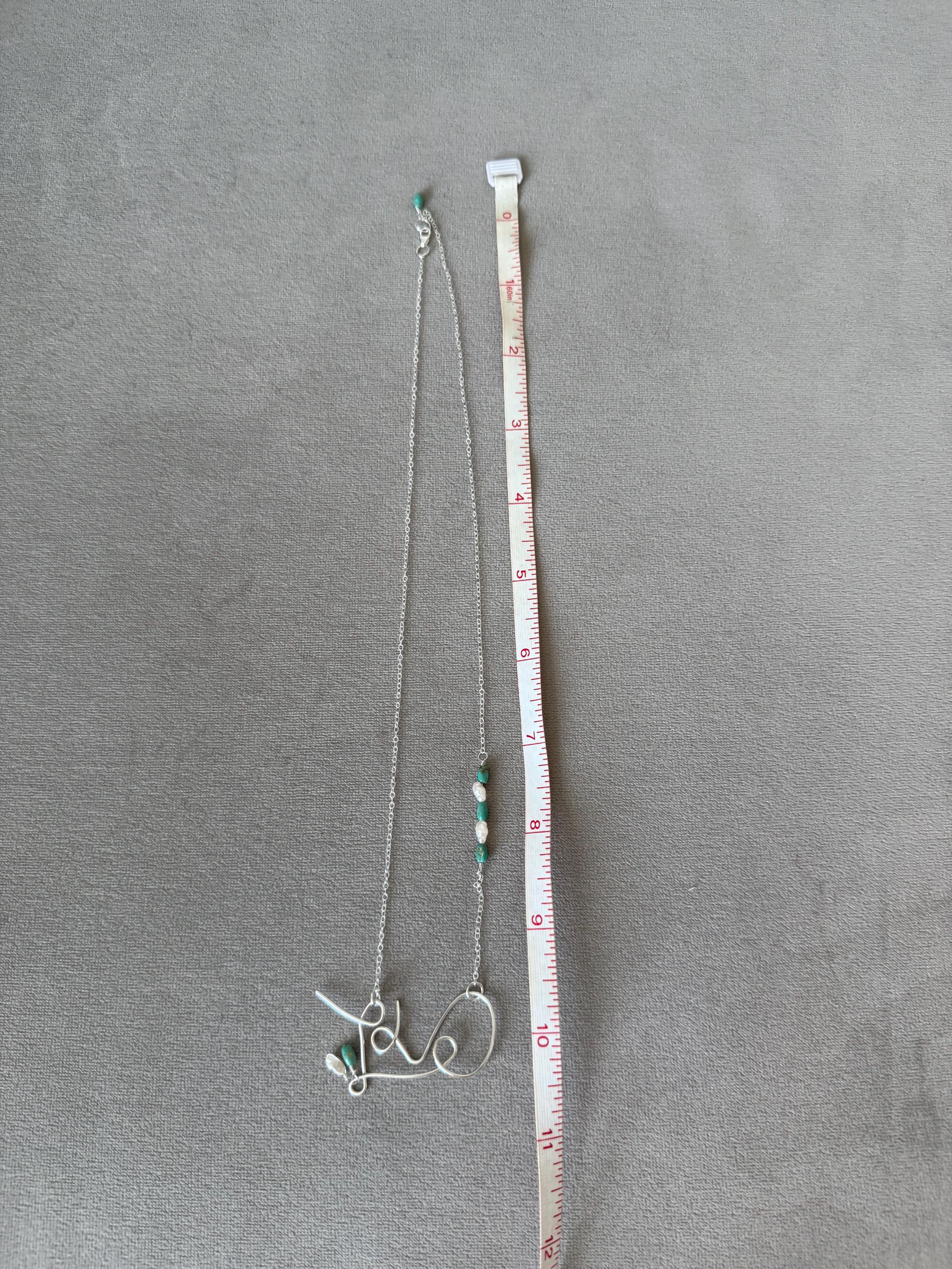 Love Sterling Silver Wire-Art Necklace