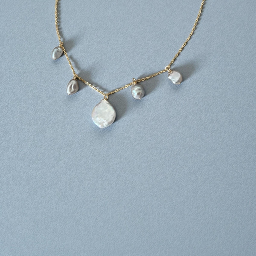 Lunar Tides Baroque Pearl Drop Necklace