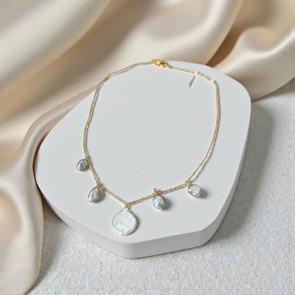 Lunar Tides Baroque Pearl Drop Necklace