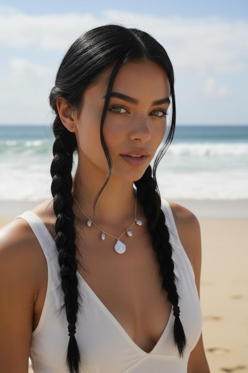 Lunar Tides Baroque Pearl Drop Necklace