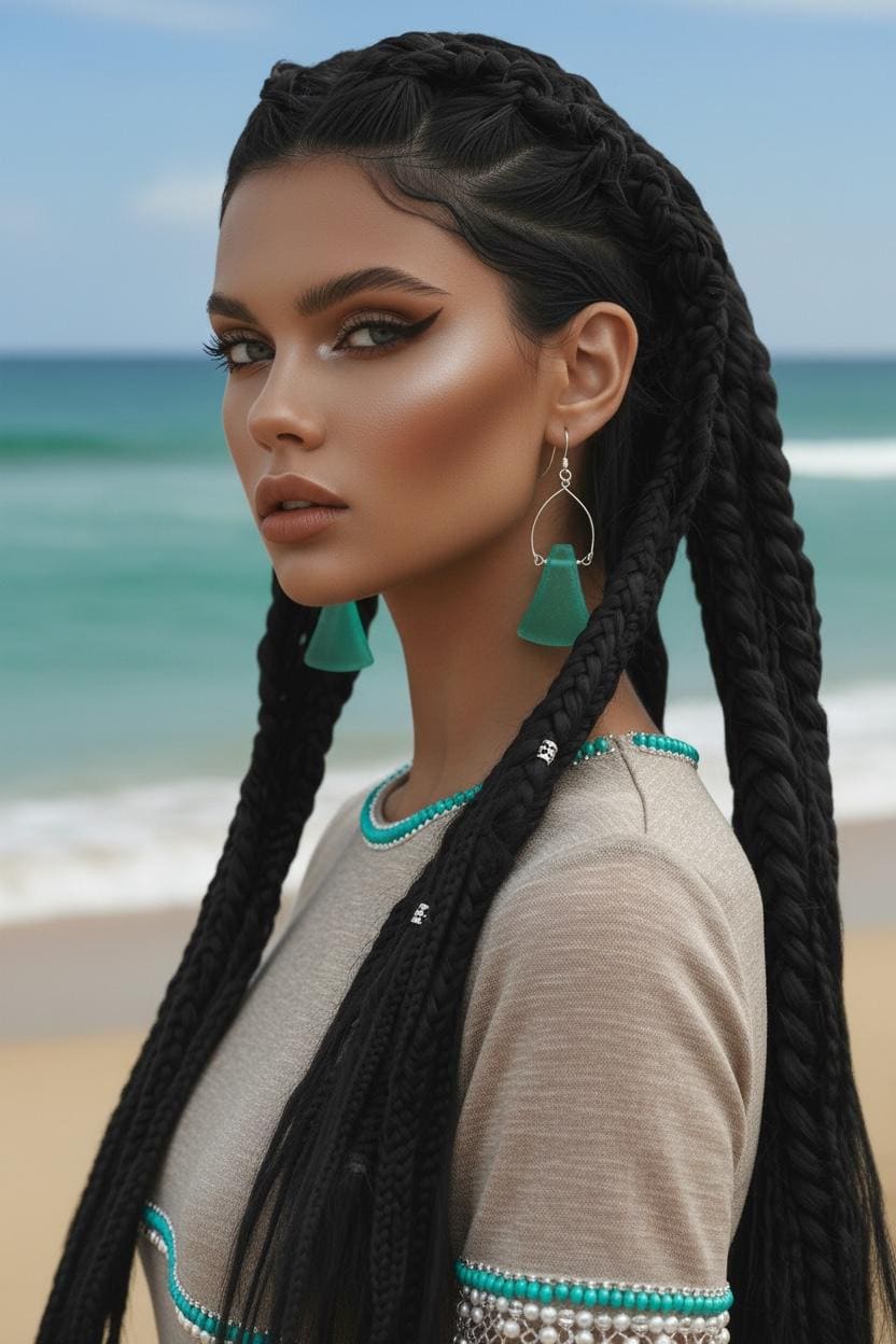 Tidal Crest Sea Glass Earrings