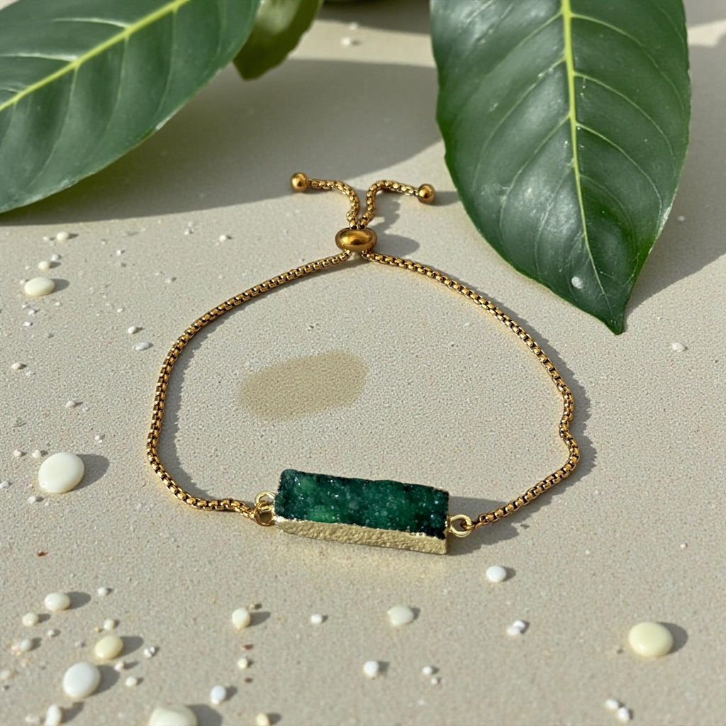 Radiant Crystal Bar Bracelet — [Milky Quartz / Amethyst / Prasiolite]