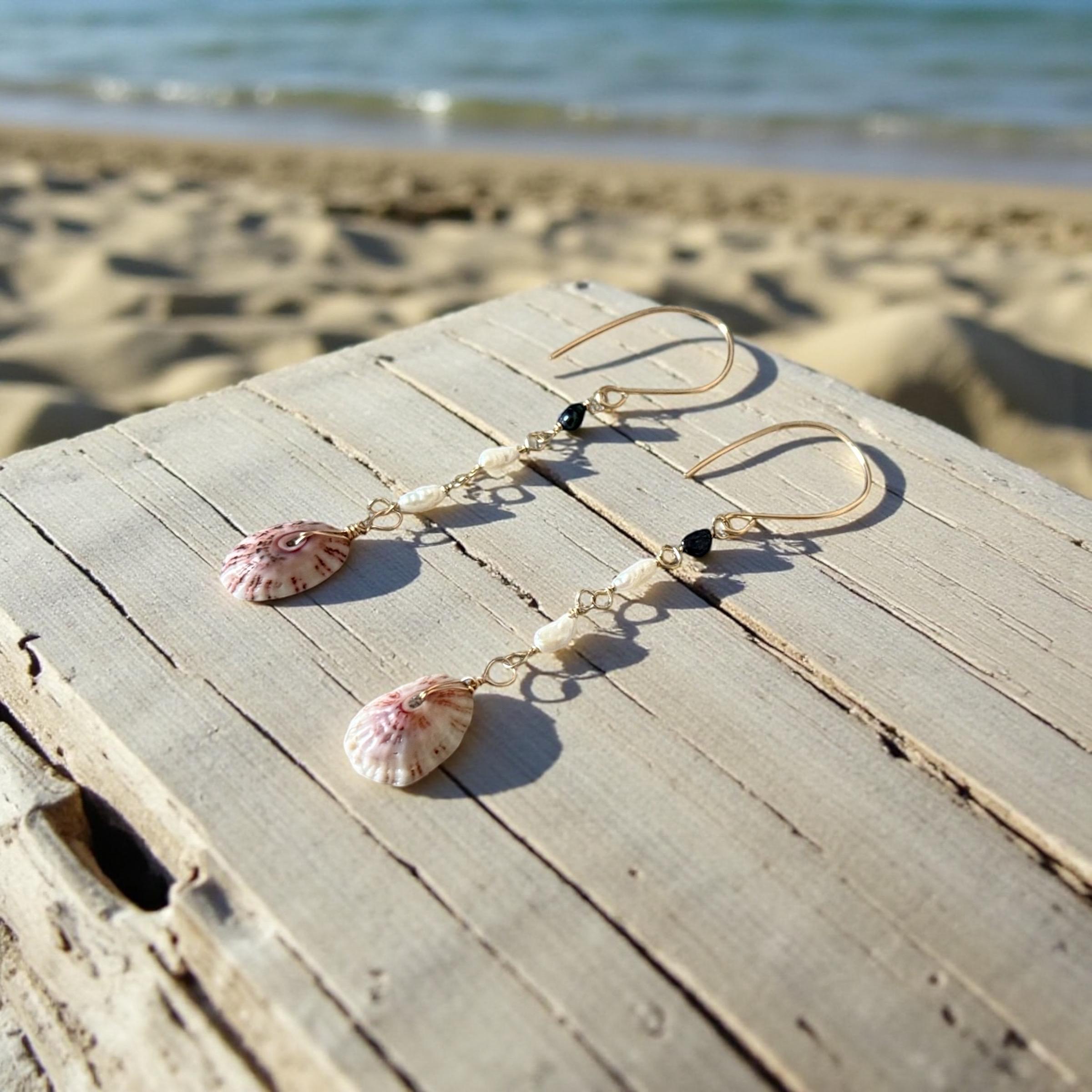 Cabo Tides Limpet Shell Drop Earrings