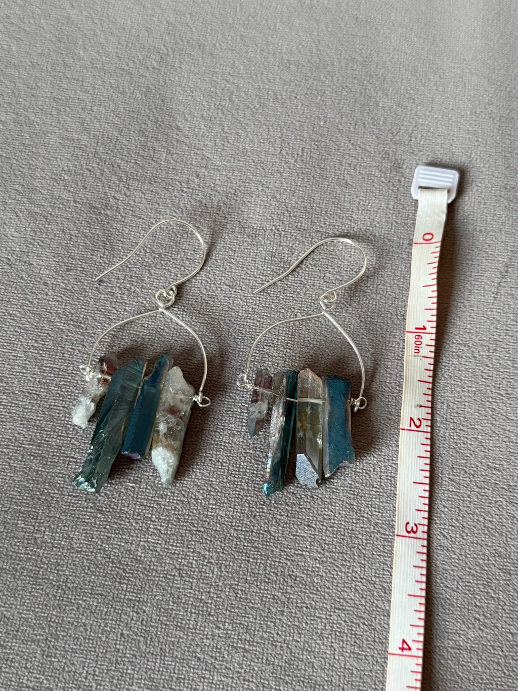 Aqua Tide Quartz Drop Earrings