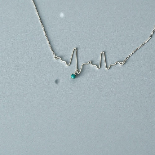 Baby Heartbeat and Birthstone Keepsake Necklace – Custom EKG
