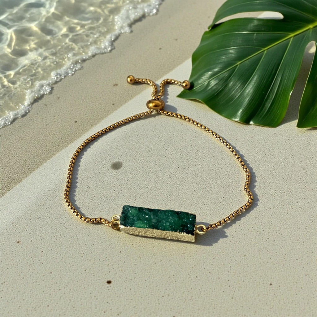 Radiant Crystal Bar Bracelet — [Milky Quartz / Amethyst / Prasiolite]