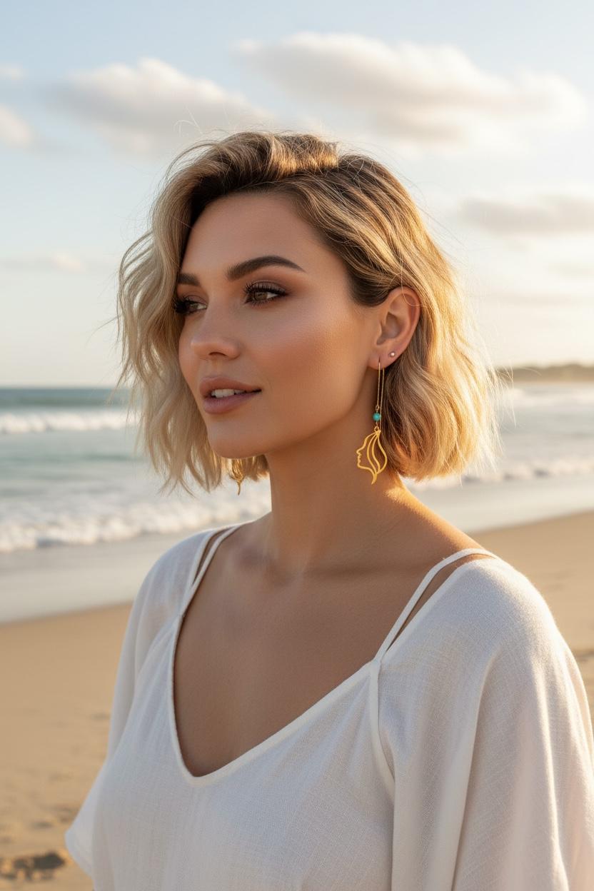 Muse Silhouette Threader Earrings