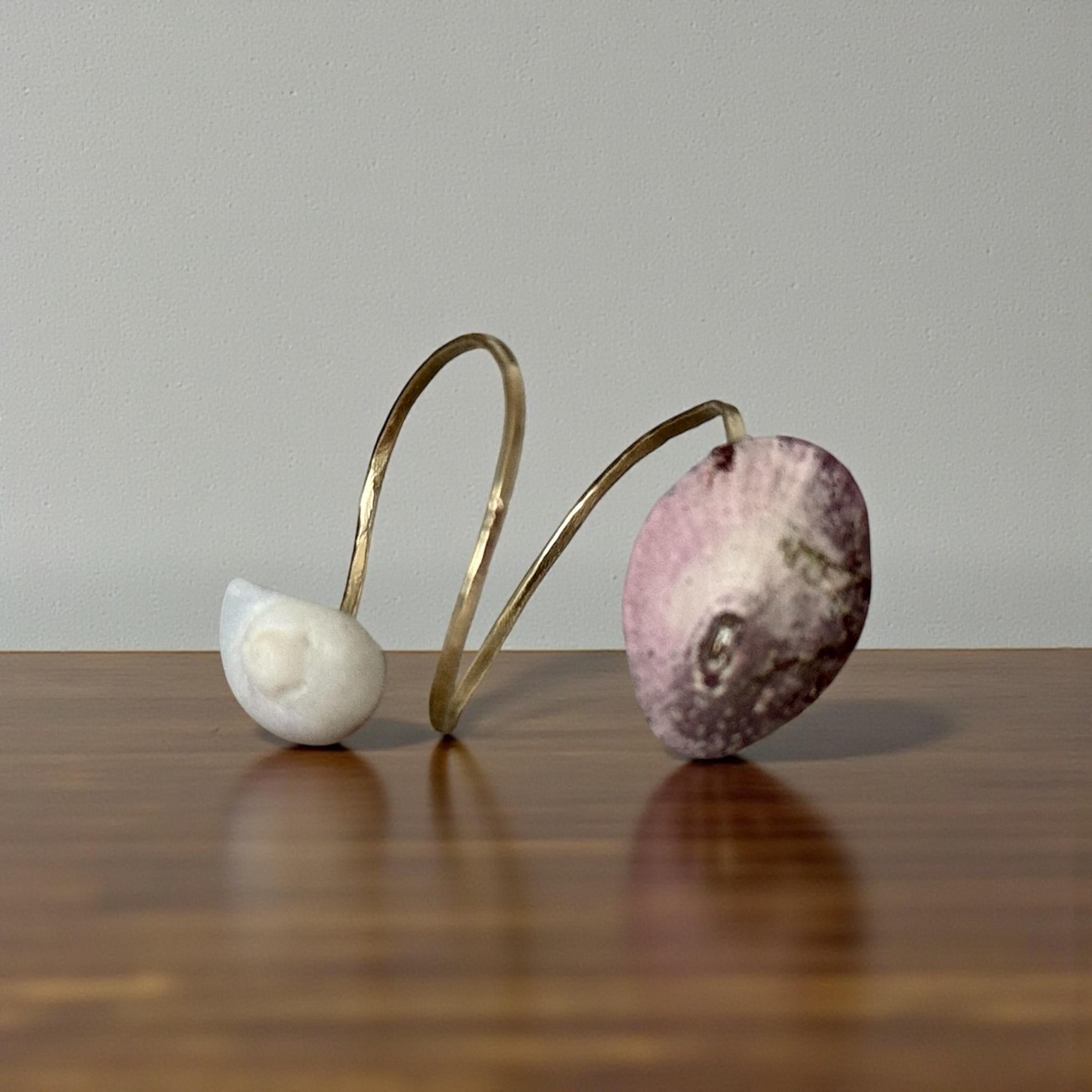 Lilac Tide Hammered Hawaiian Shell Ring