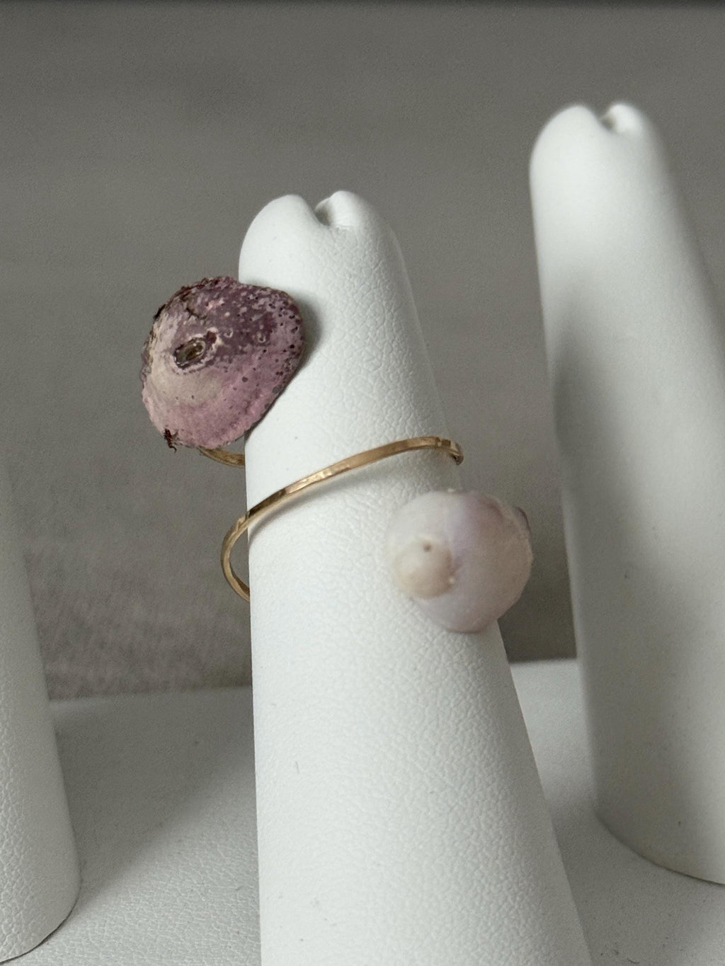 Lilac Tide Hammered Hawaiian Shell Ring