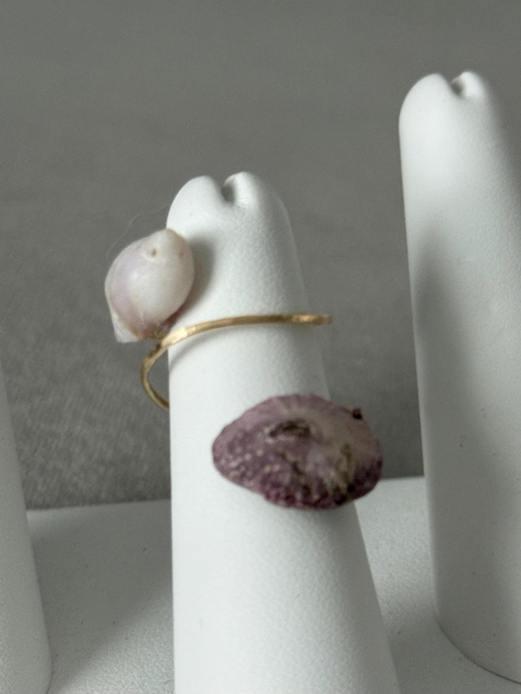 Lilac Tide Hammered Hawaiian Shell Ring