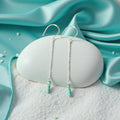 Quiet Current Turquoise Drop Earrings