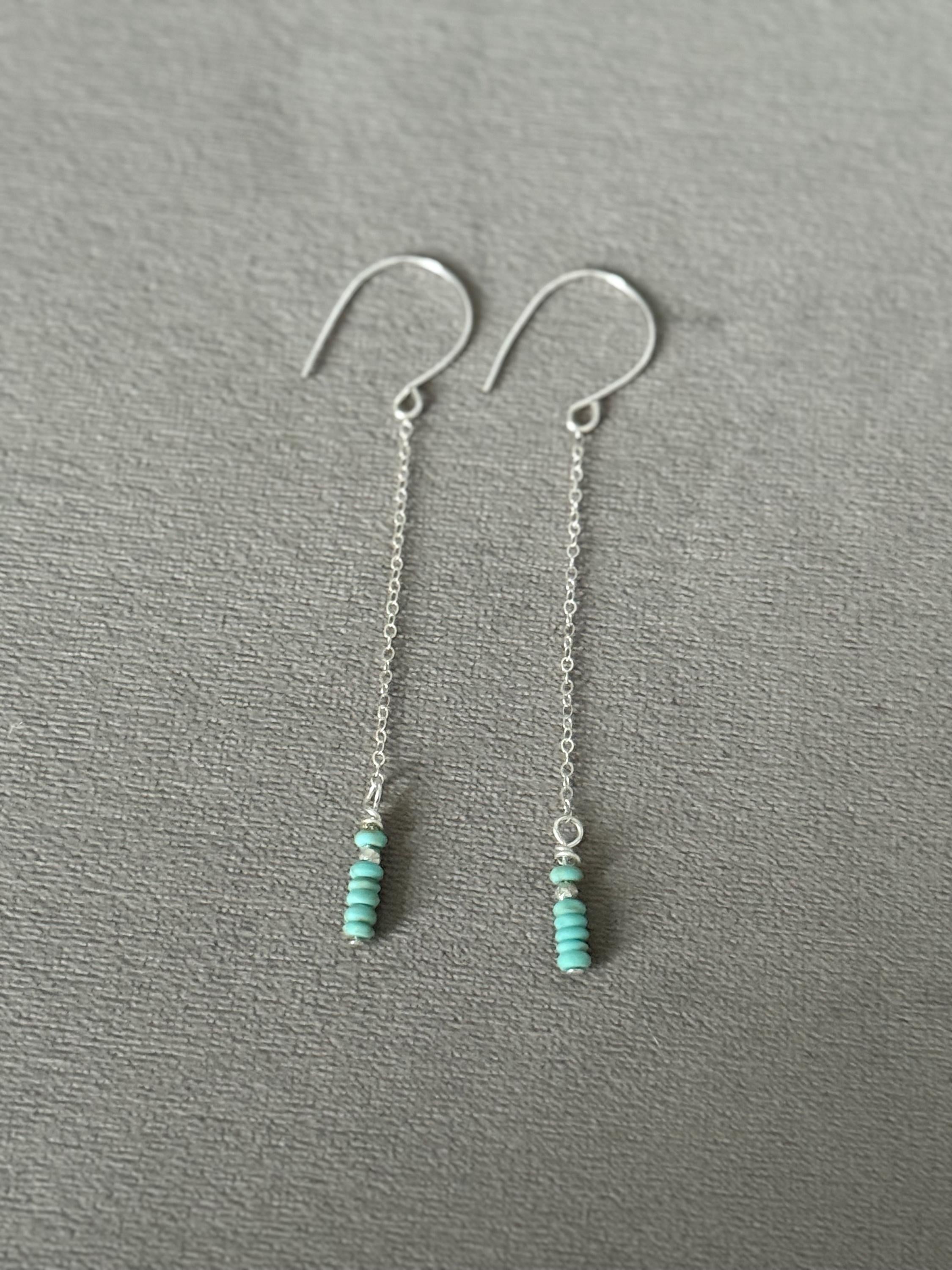 Quiet Current Turquoise Drop Earrings