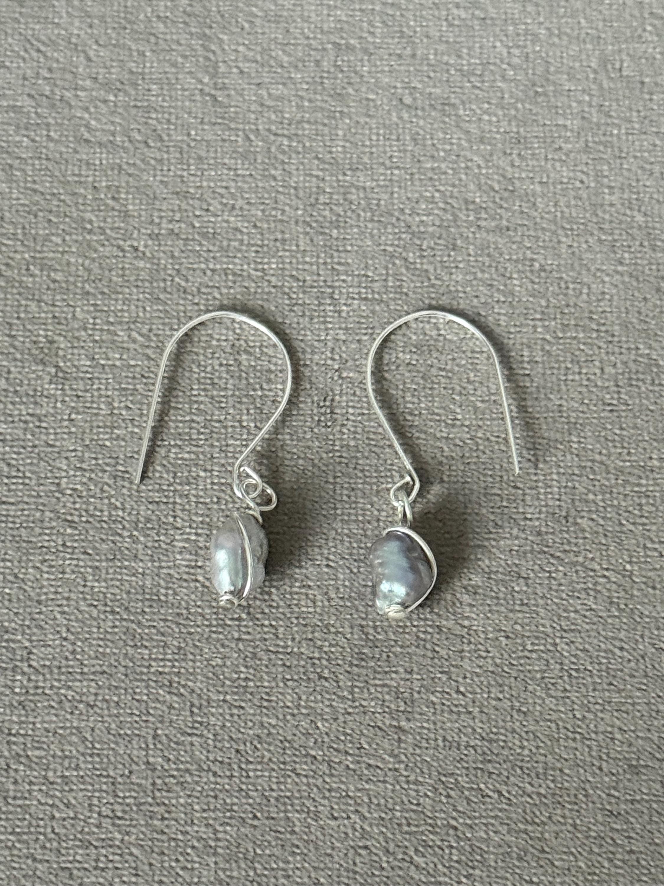 Liquid Moon Pearl Earrings