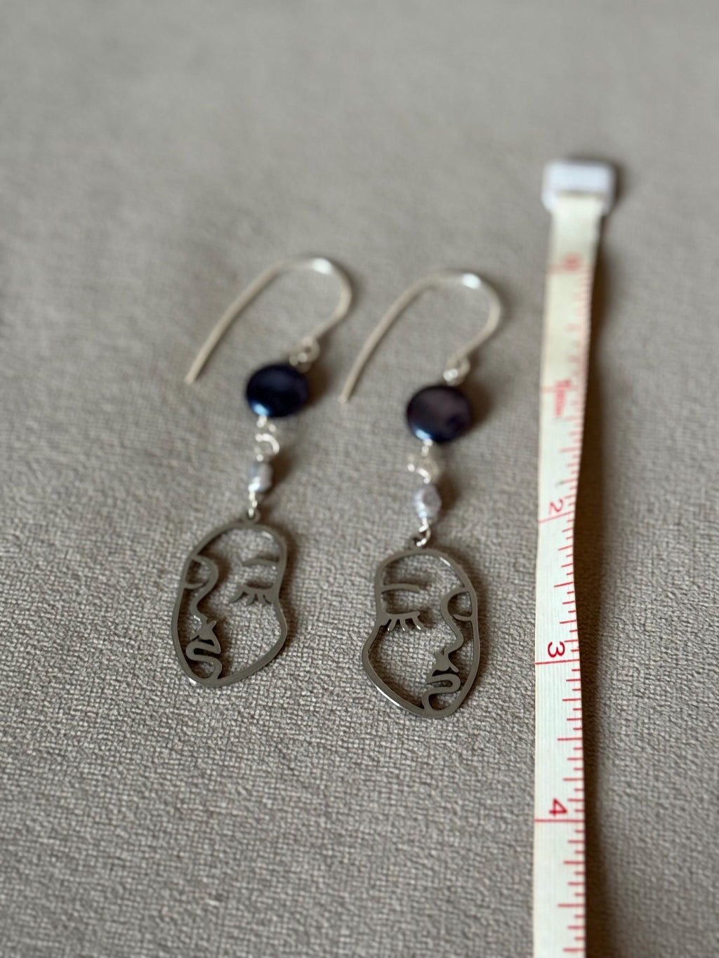 Muse Noir Portrait Drop Earrings