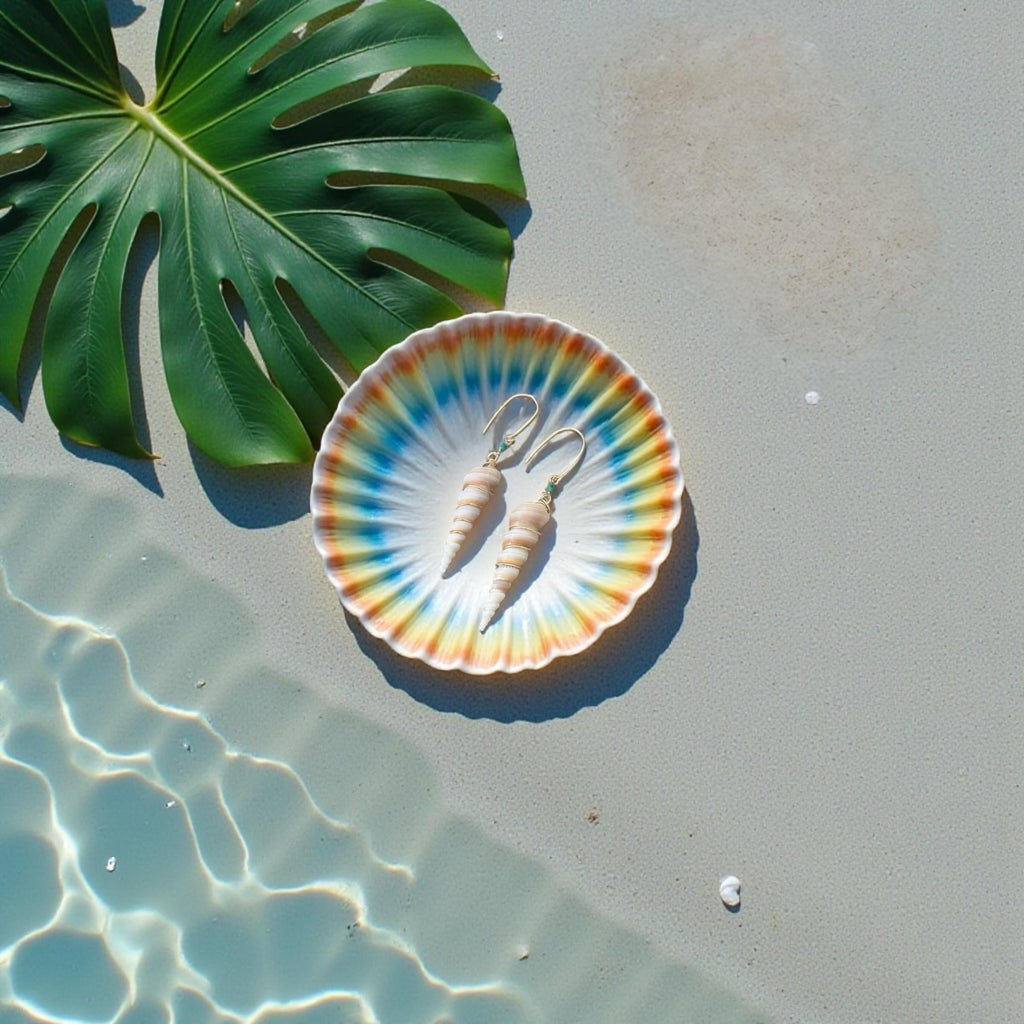 Hawaiian Pacific Siren Spiral Earrings