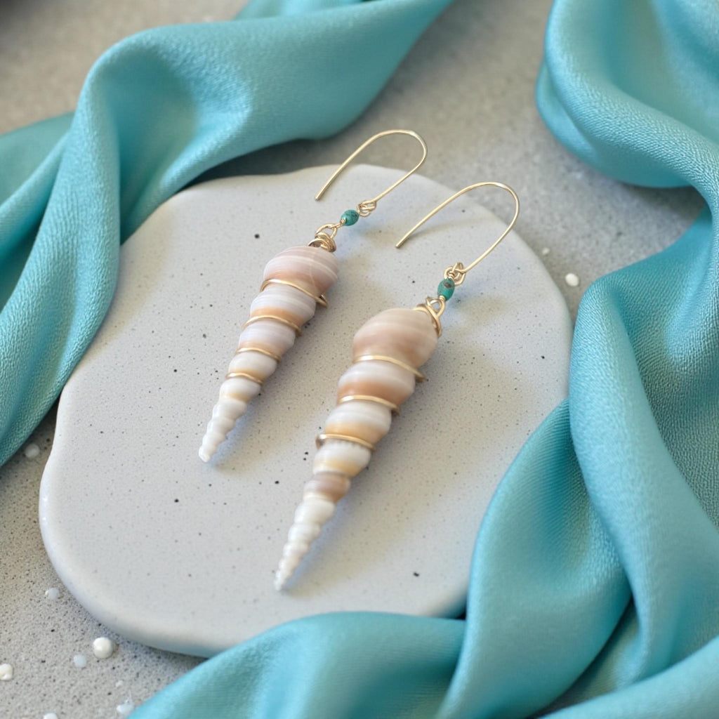 Hawaiian Pacific Siren Spiral Earrings