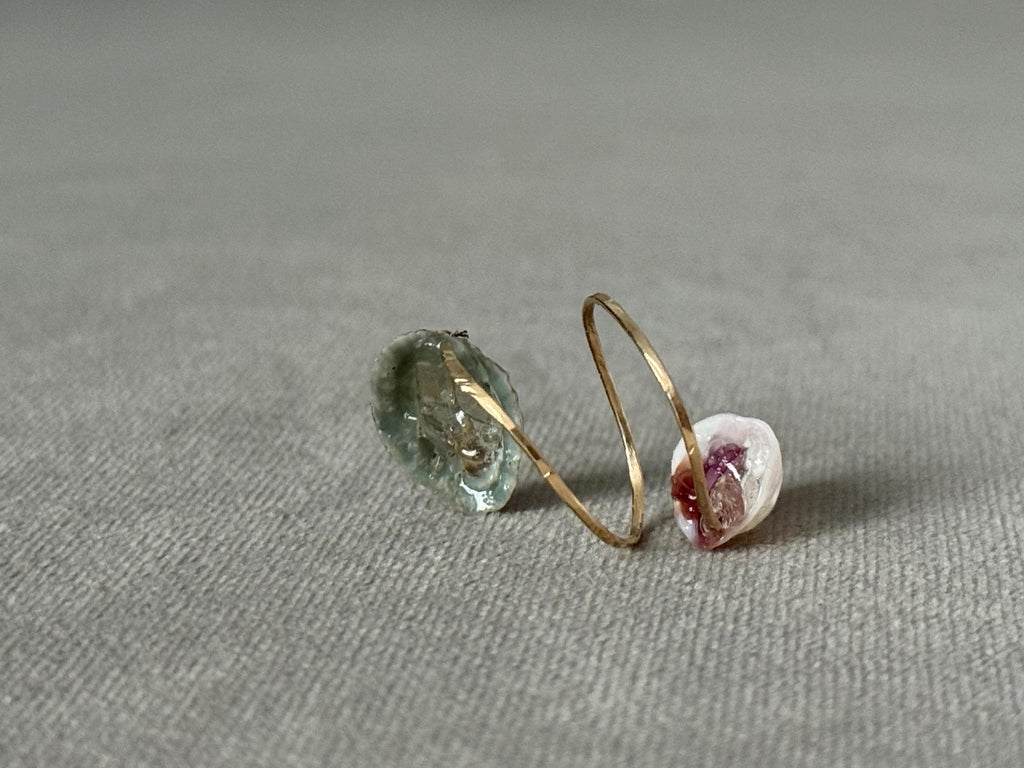 Lilac Tide Hammered Hawaiian Shell Ring