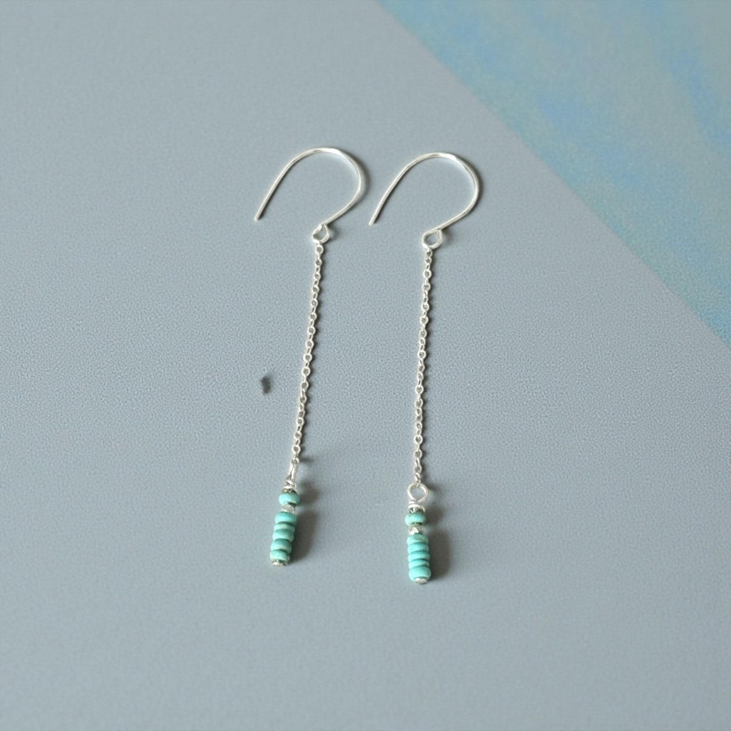 Quiet Current Turquoise Drop Earrings