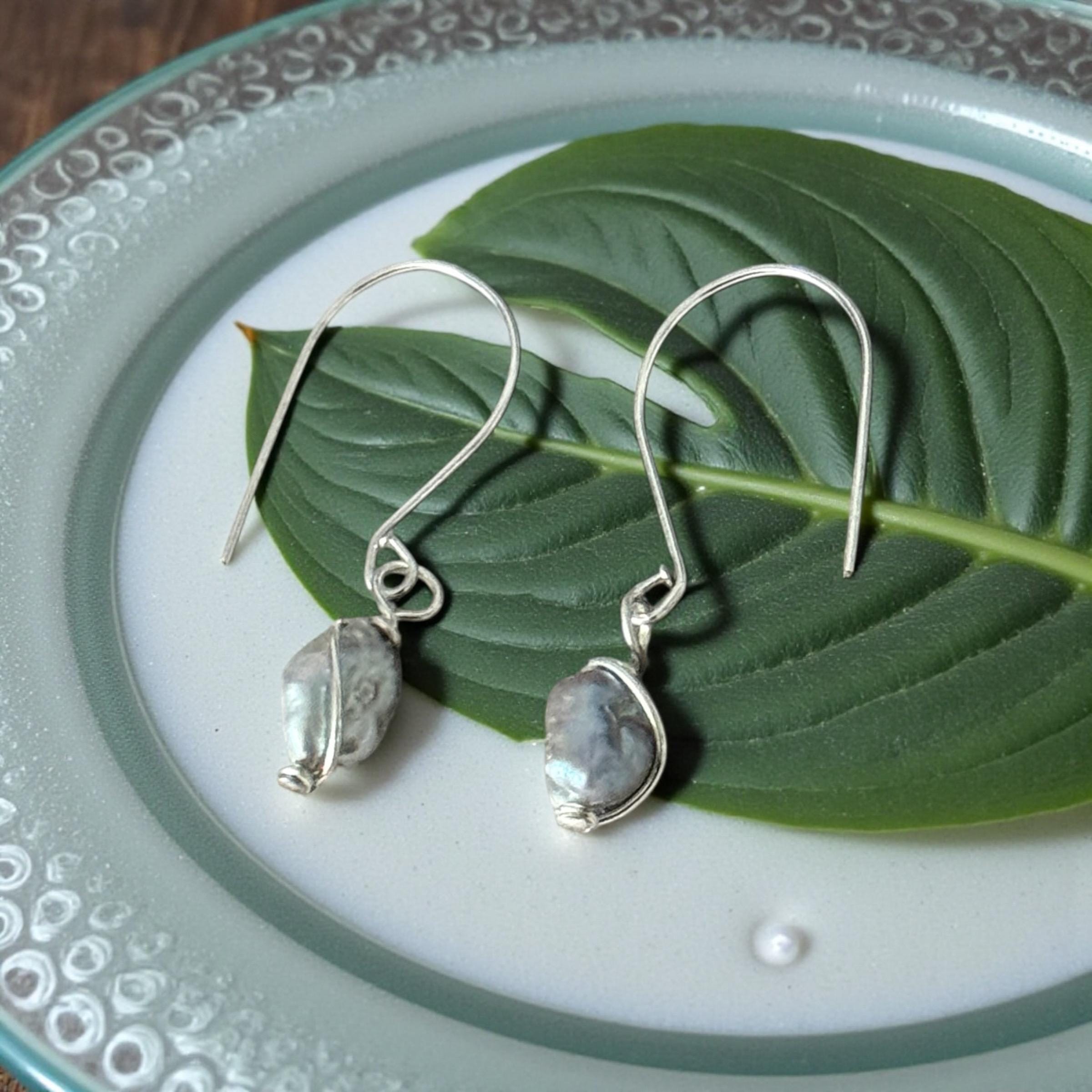 Liquid Moon Pearl Earrings
