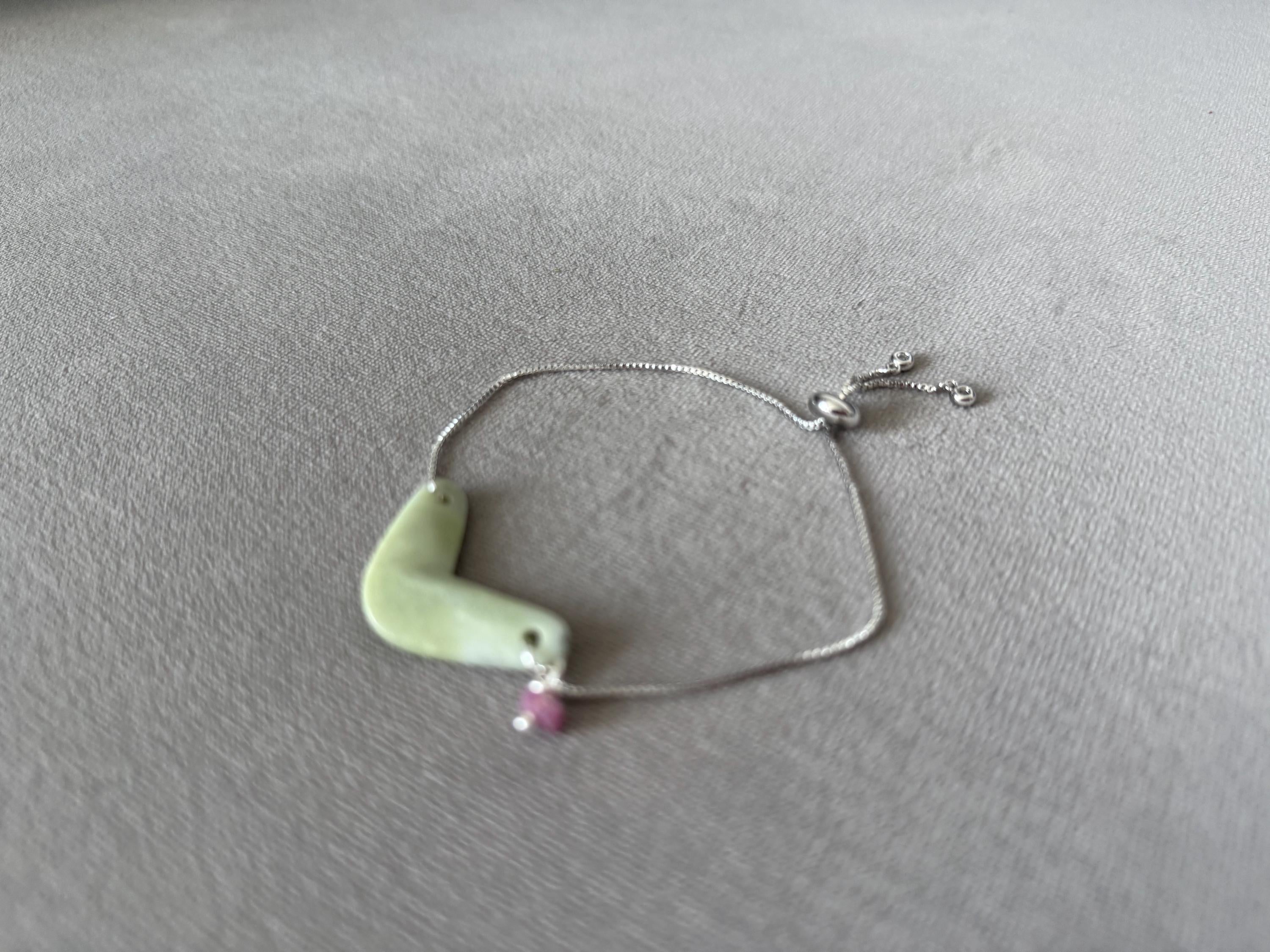 Serpent Curve Jade Bracelet