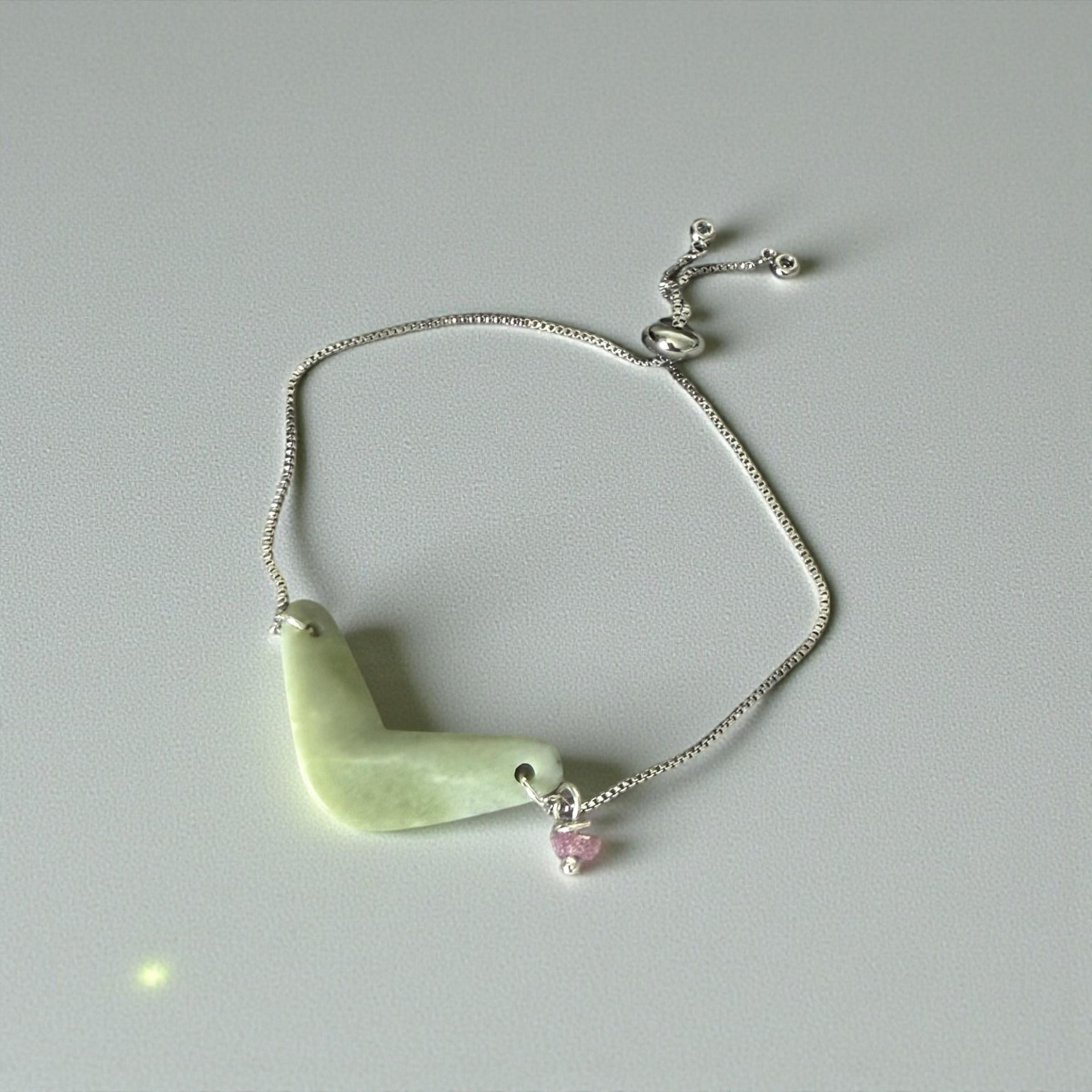 Serpent Curve Jade Bracelet
