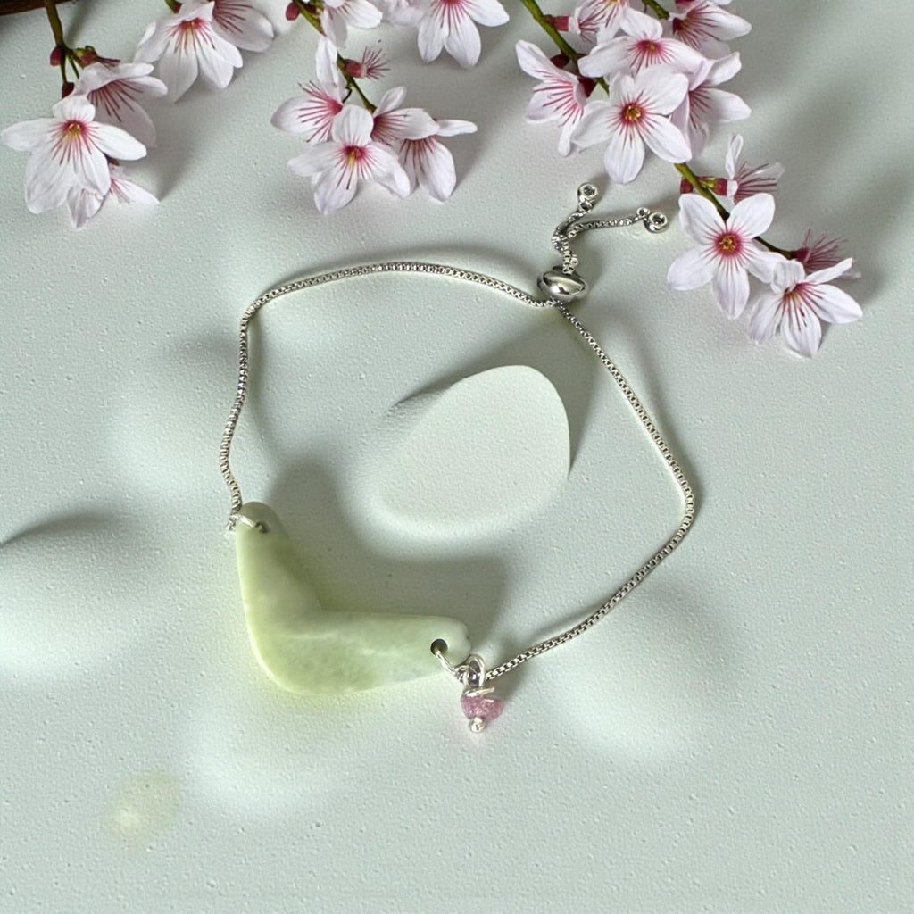 Serpent Curve Jade Bracelet