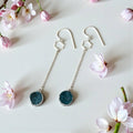 Midnight Halo Druzy Chain Earrings