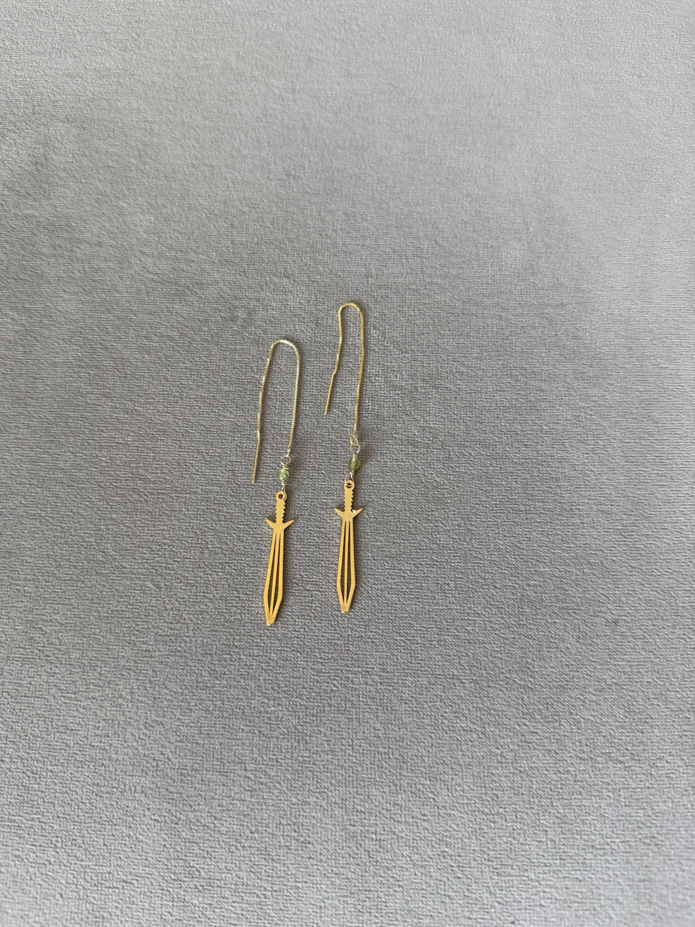 Starlance Emerald Threader Earrings