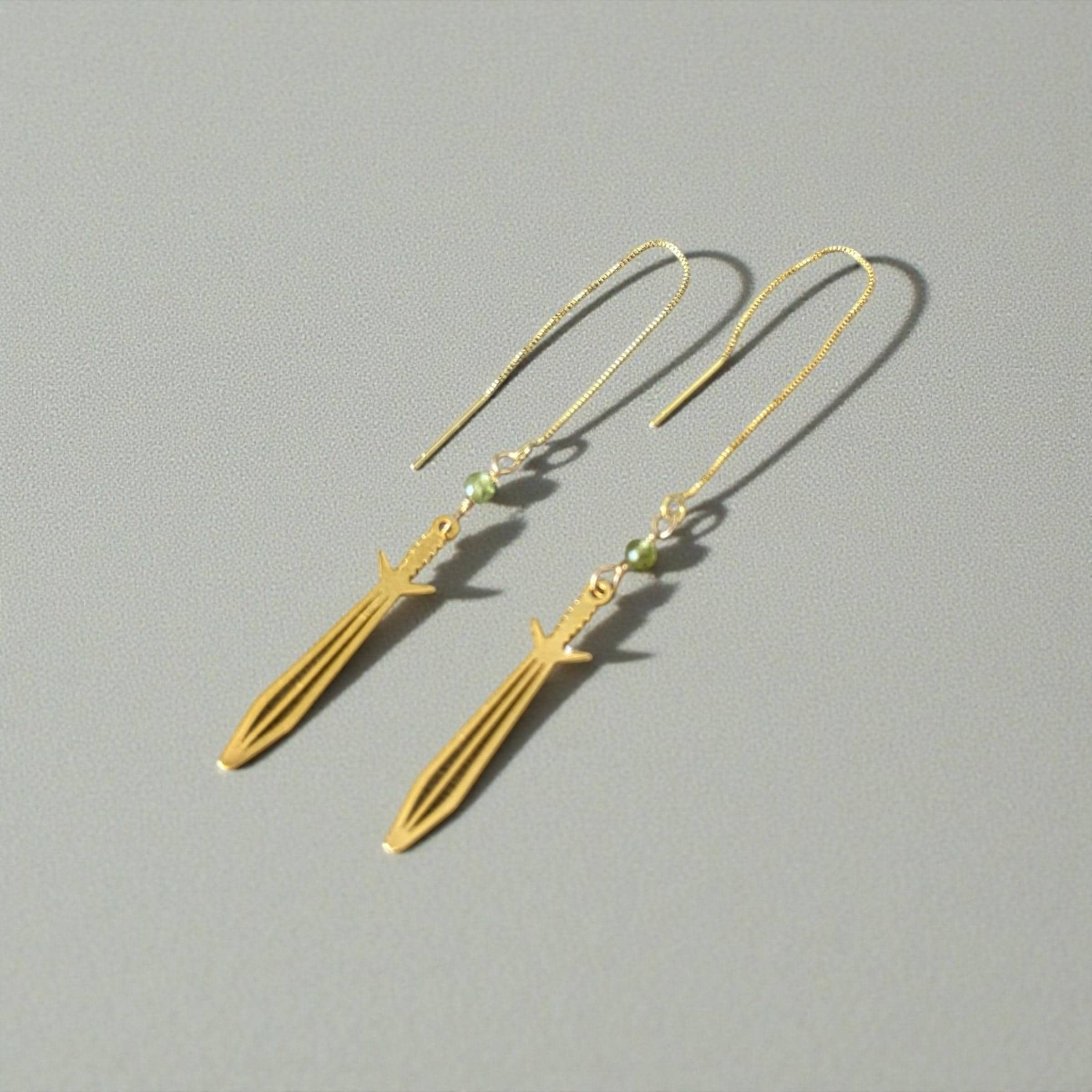 Starlance Emerald Threader Earrings