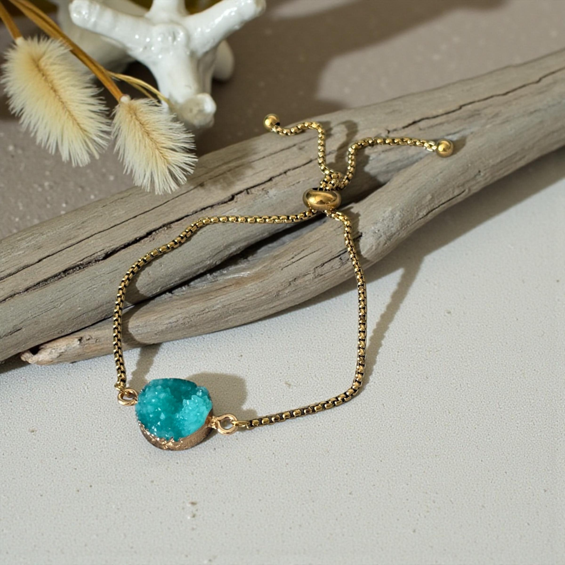 Azure Orbit Druzy Bracelet