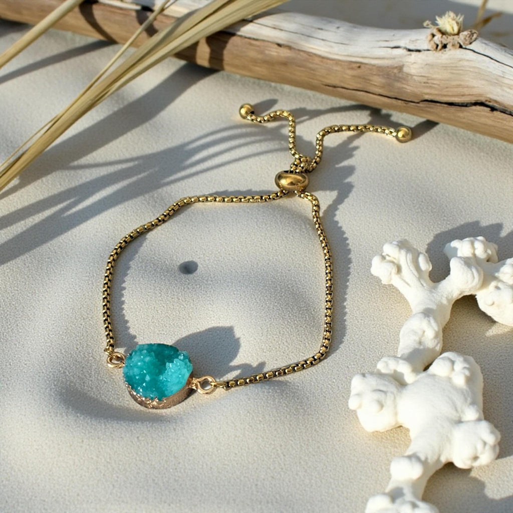 Azure Orbit Druzy Bracelet