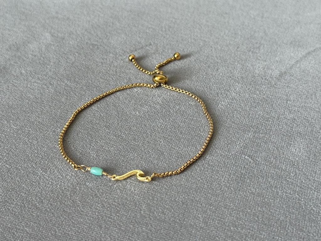 Wave and Whisper Turquoise Bolo Bracelet