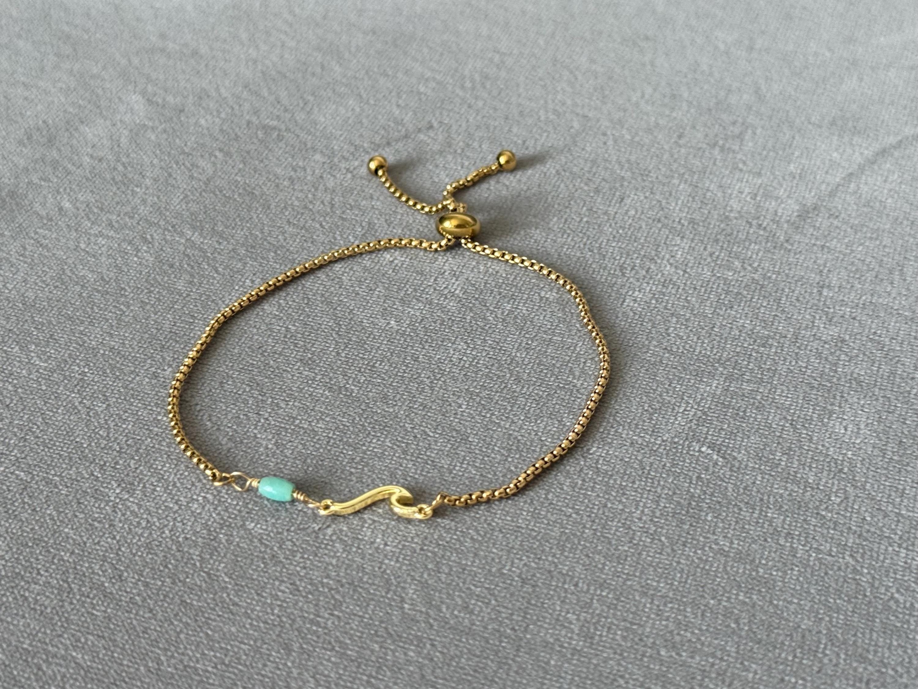 Wave and Whisper Turquoise Bolo Bracelet