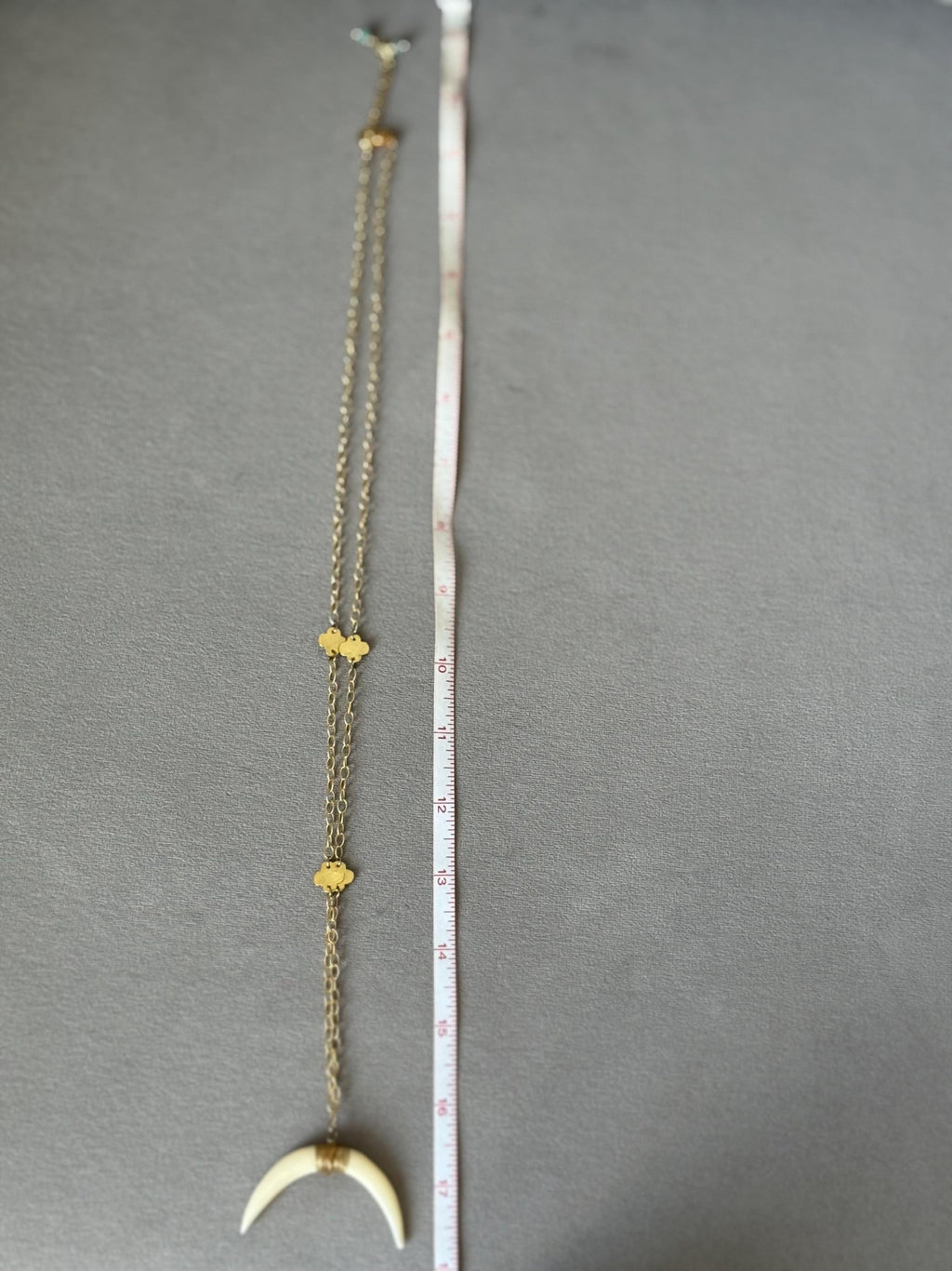 Lunar Fang Charm Necklace