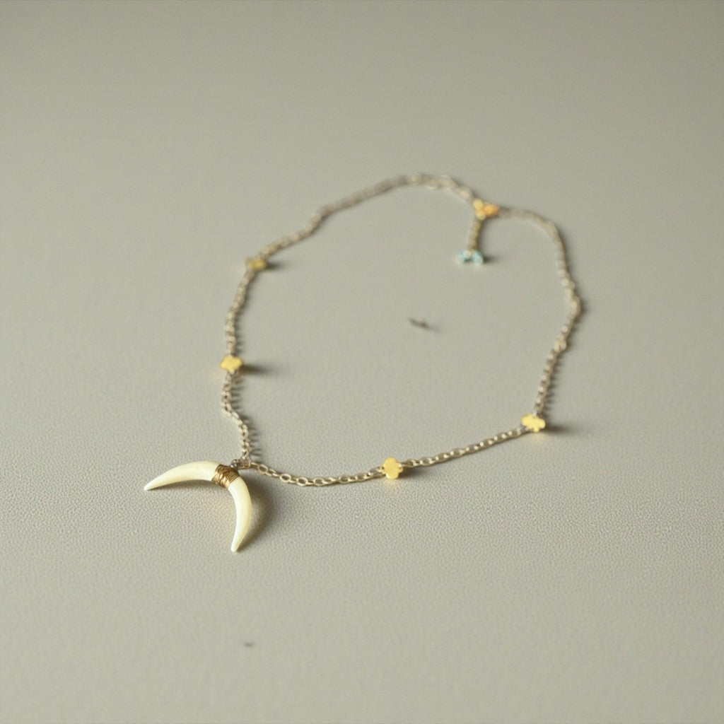 Lunar Fang Charm Necklace