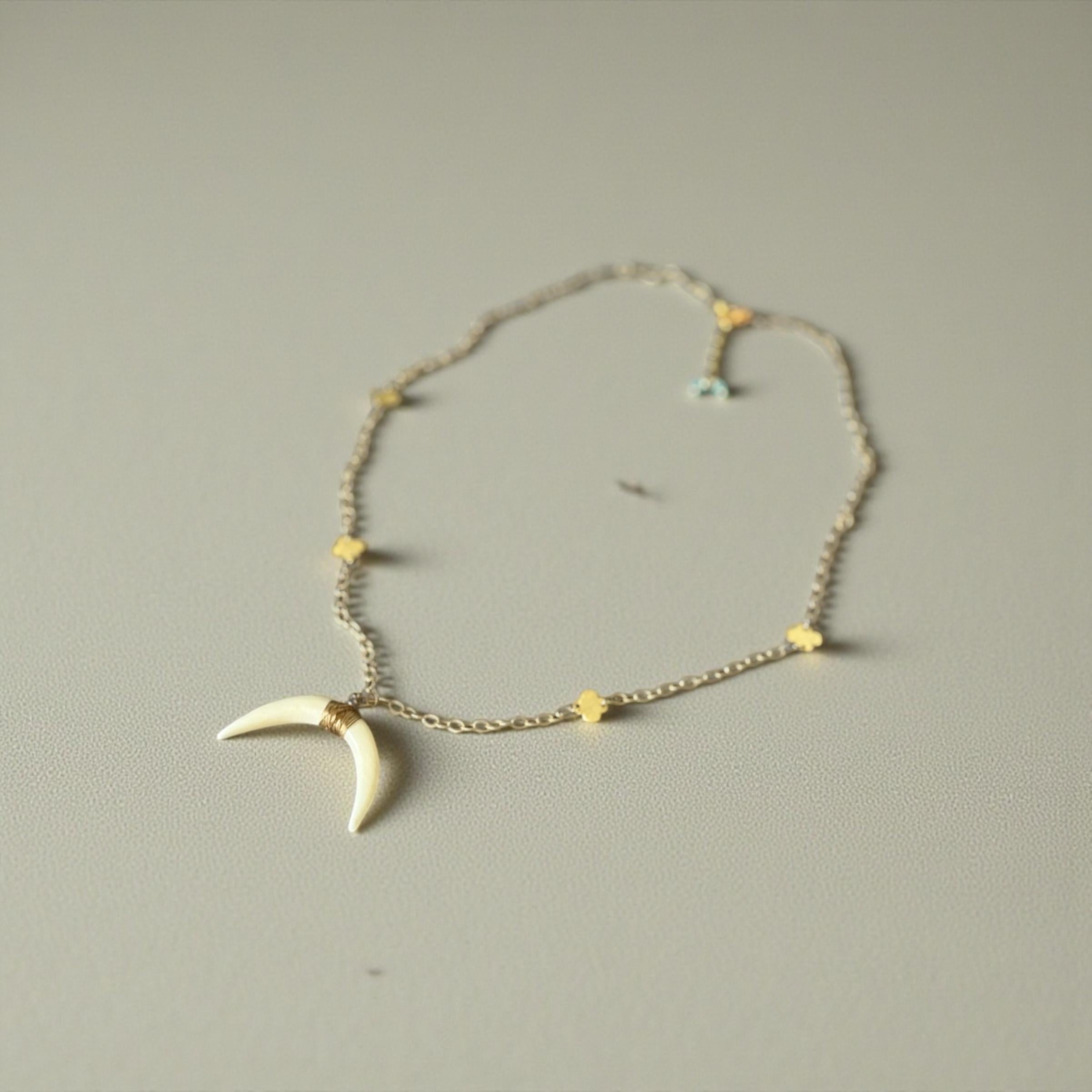 Lunar Fang Charm Necklace