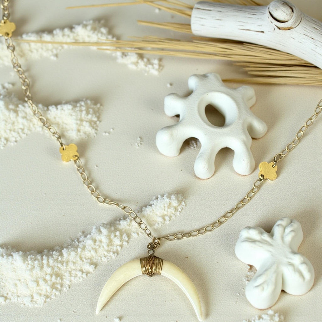 Lunar Fang Charm Necklace