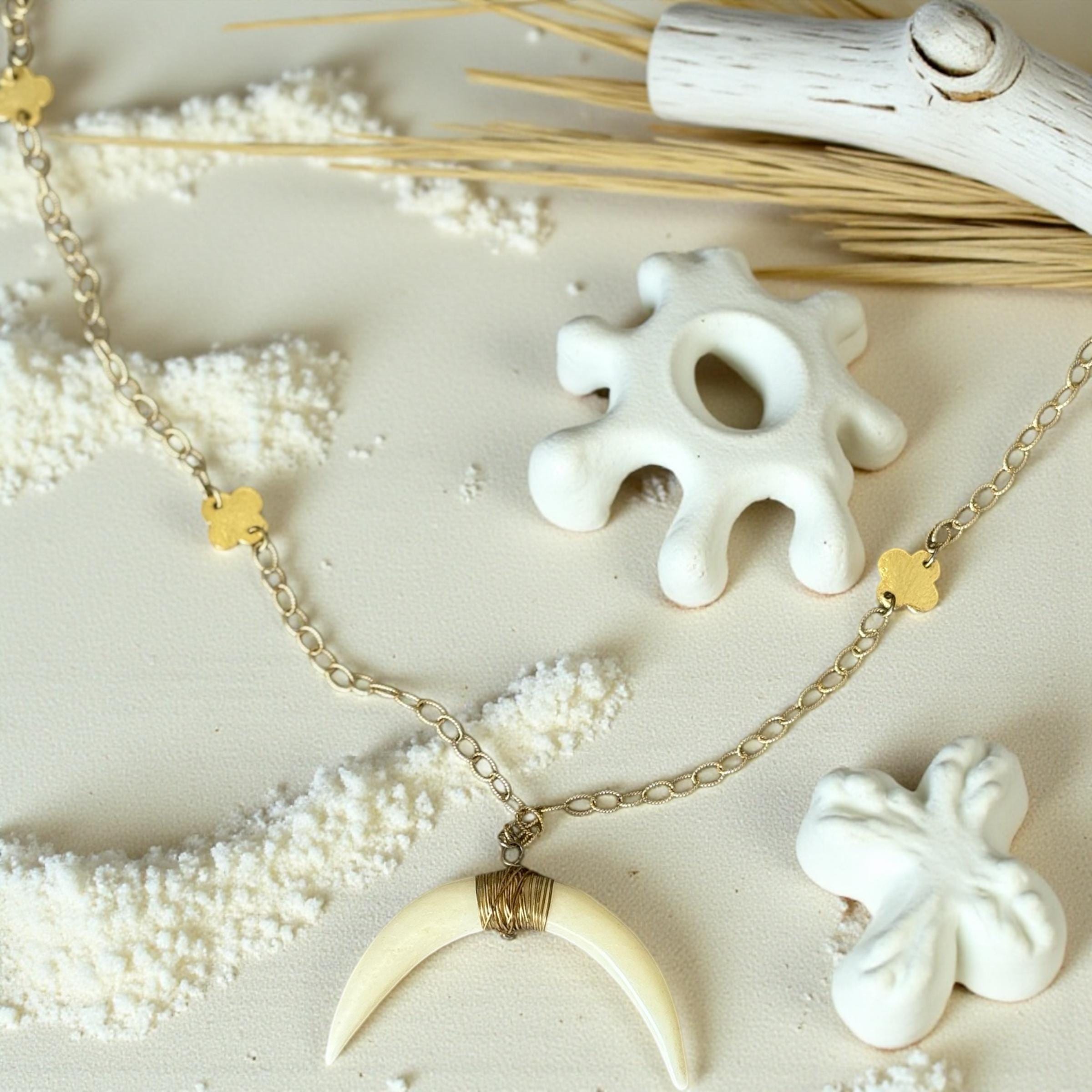 Lunar Fang Charm Necklace