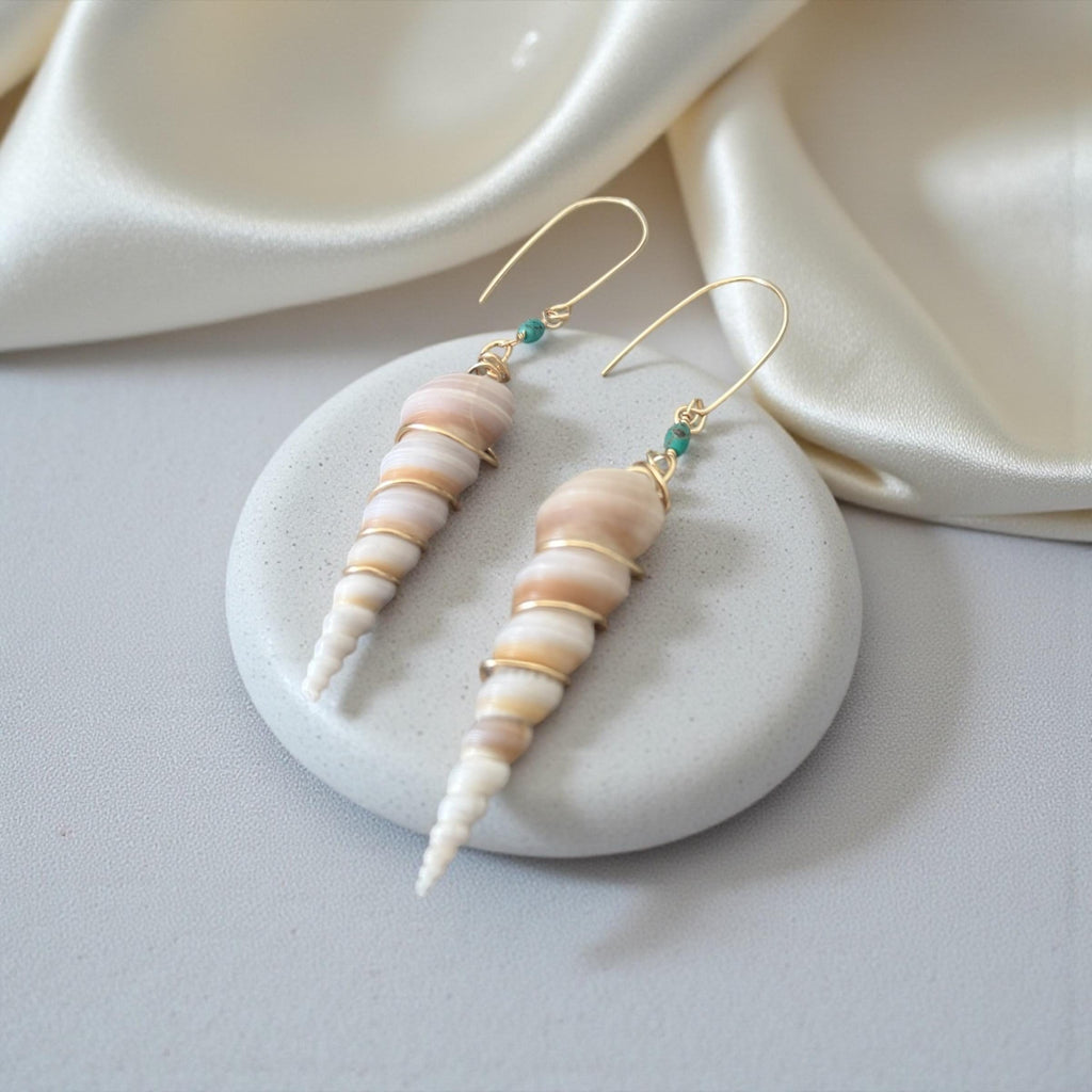 Hawaiian Pacific Siren Spiral Earrings
