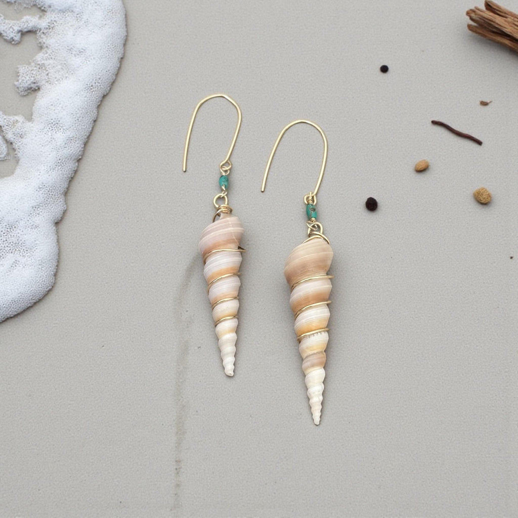Hawaiian Pacific Siren Spiral Earrings