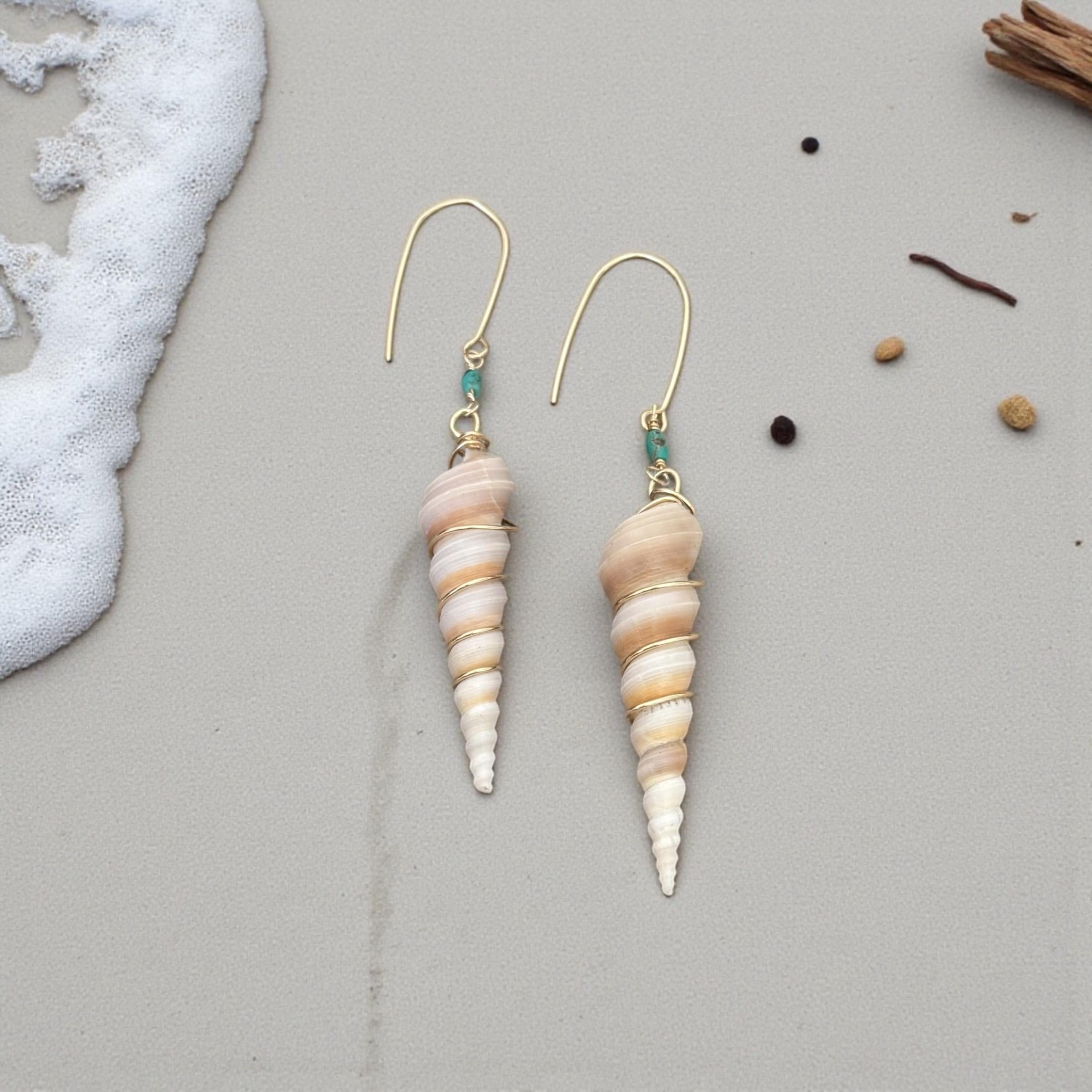 Hawaiian Pacific Siren Spiral Earrings