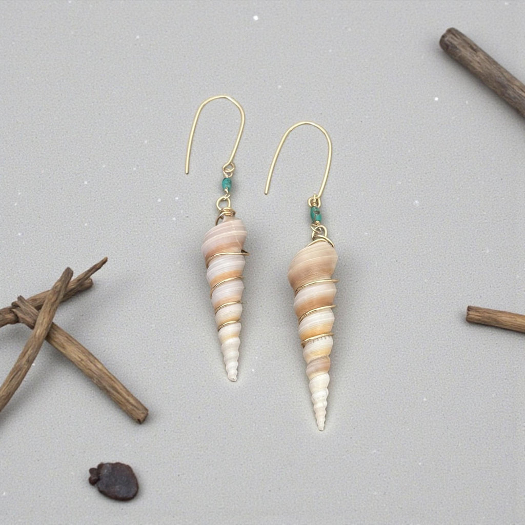 Hawaiian Pacific Siren Spiral Earrings