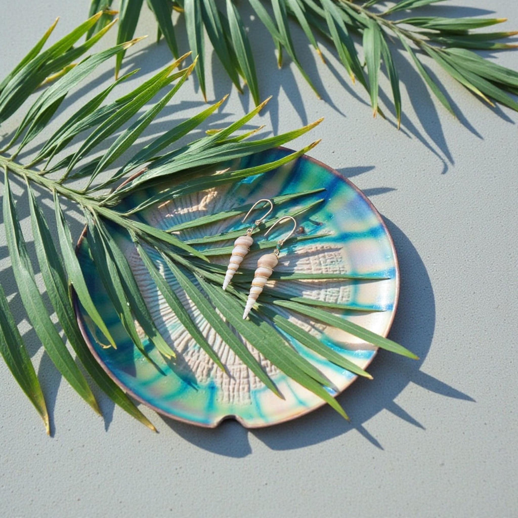 Hawaiian Pacific Siren Spiral Earrings