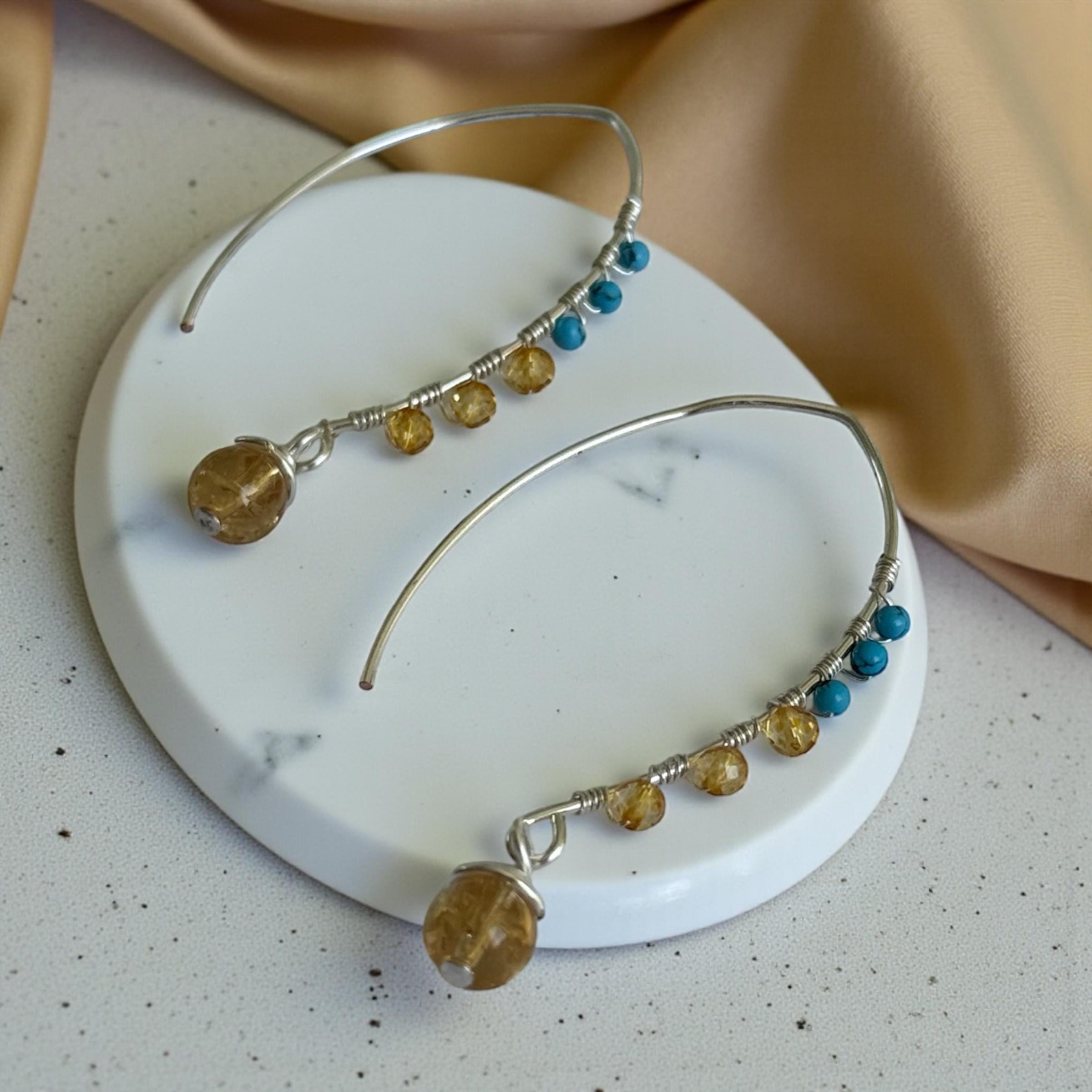 Solar Current Arc Earrings