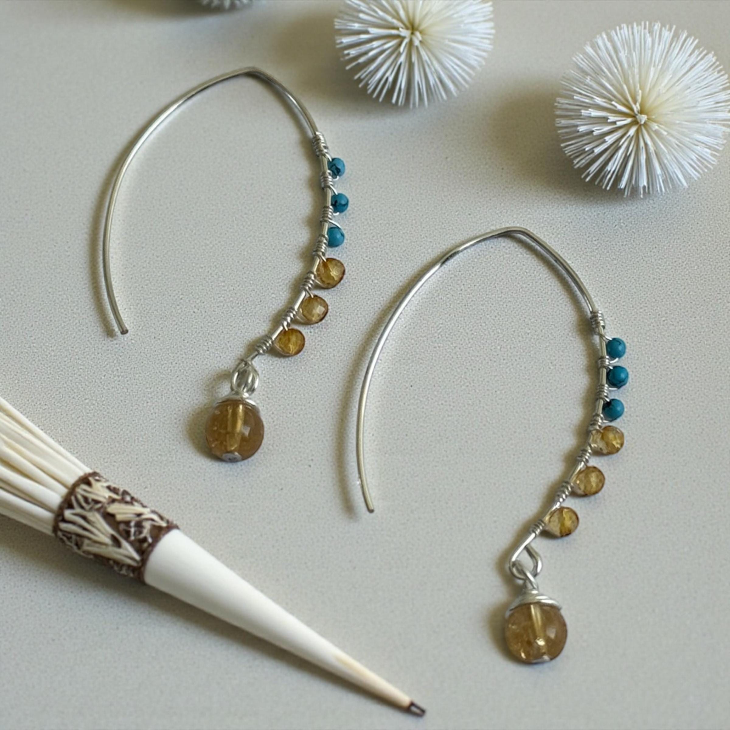 Solar Current Arc Earrings